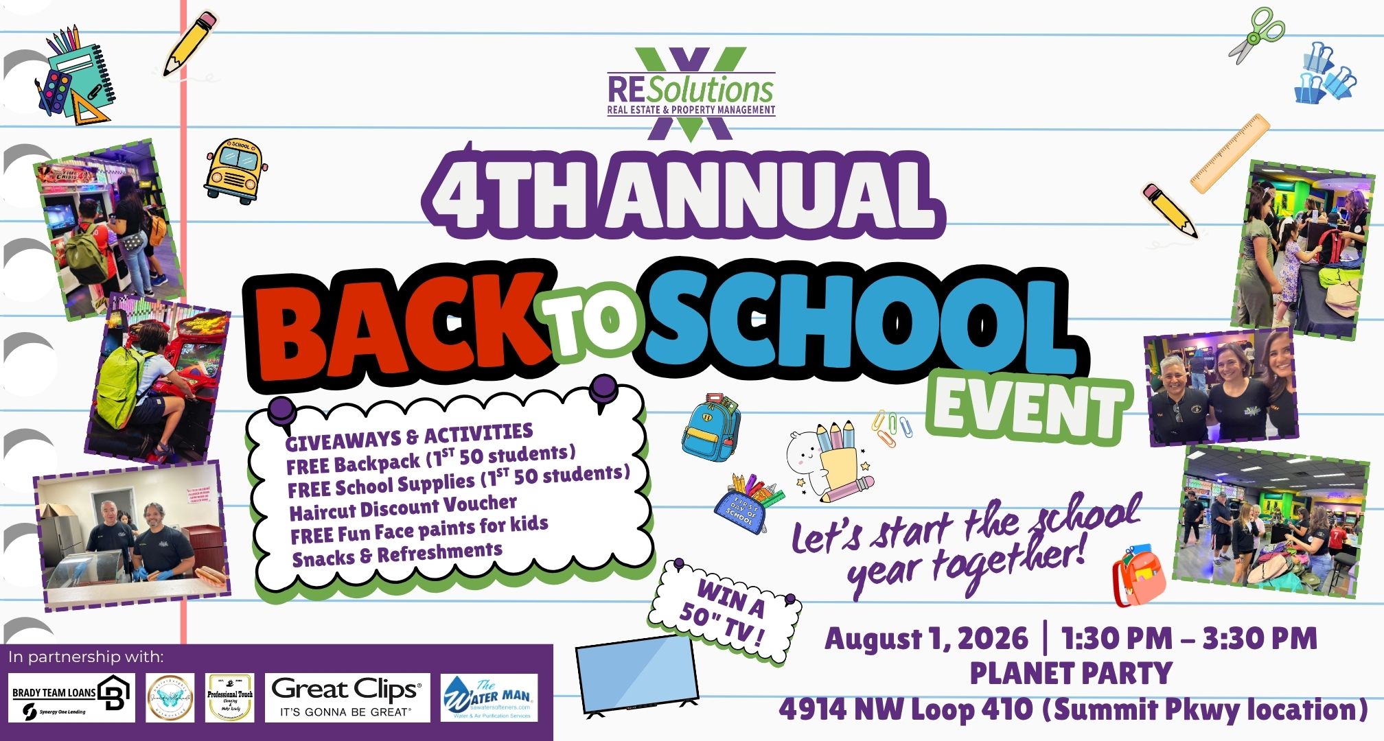 4th Annual Back To School Event by RE Solutions XV